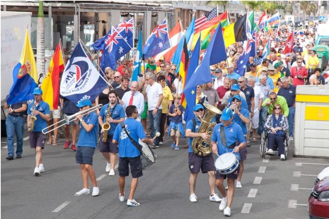 The procession of the ARC opening ceremony in Las Palmas © World Cruising Club